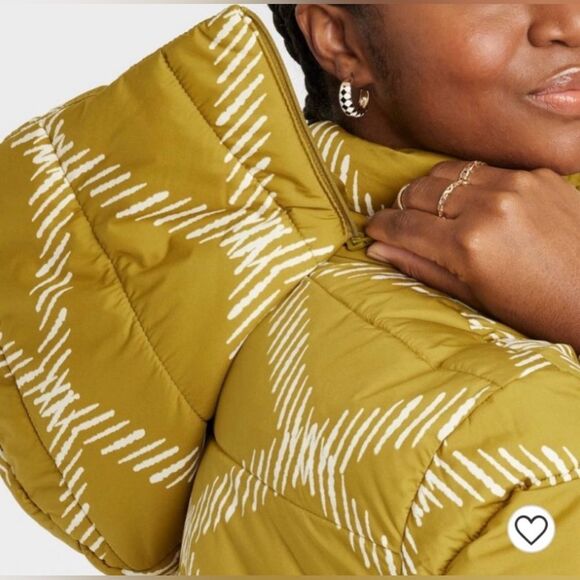 NWOT Ava & Viv Chartreuse Green Puffer Jacket Plus Size 1X - Picture 6 of 10